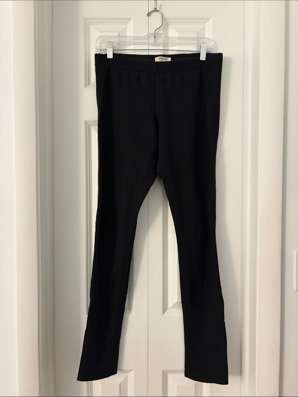 Helmut Lang Black Wool Pull-On Leggings